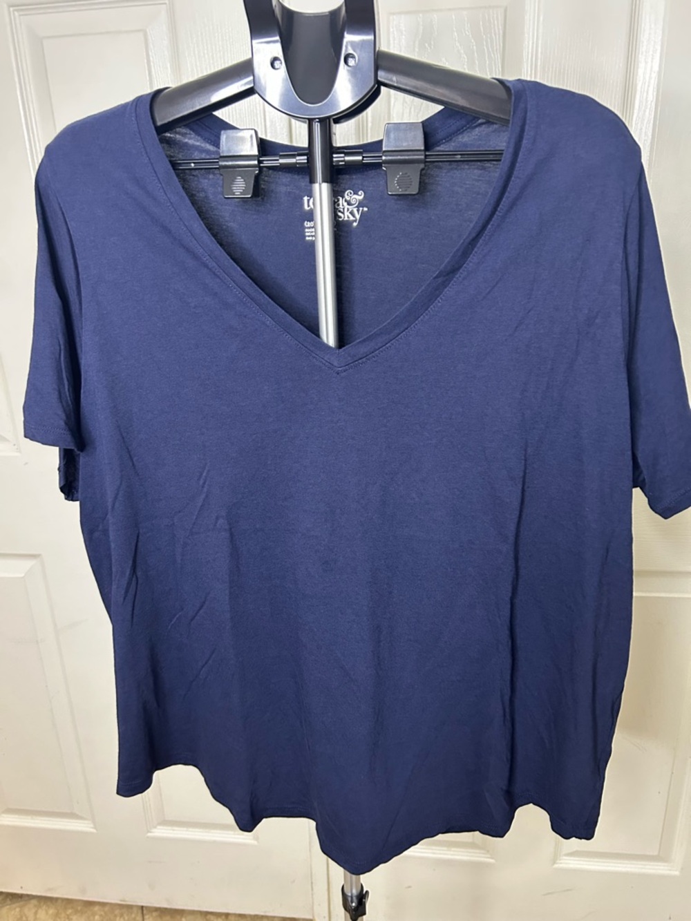 Bundle 3 Shirts: Terra & Sky Women's Navy/Red/Yellow V-Neck Short Sleeve Tee